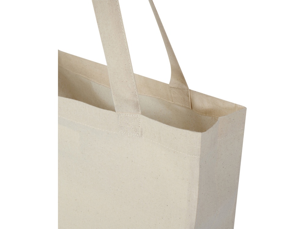 Madras эко- сумка с ластовицей из переработанного хлопка, сертифицированного согласно GRS, плотностью 140 г/м² - Натуральный-3
