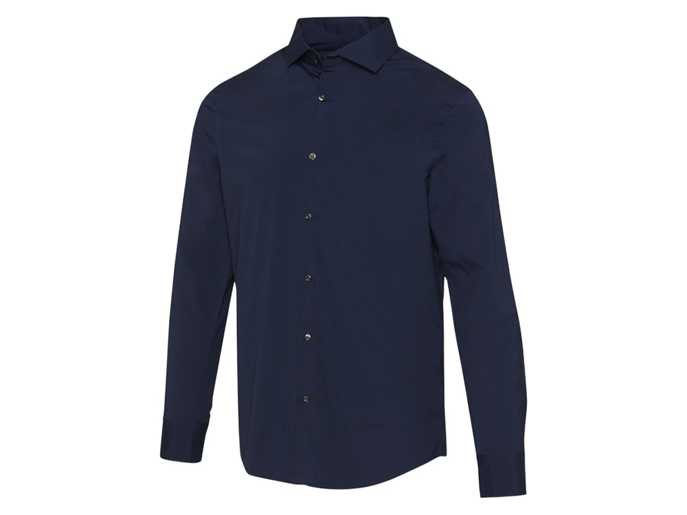 Carnelian мужская рубашка из поплина - Navy Blue-0