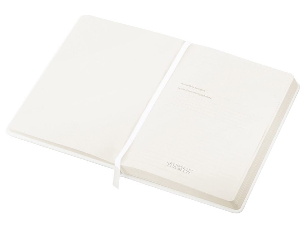 Бизнес-блокнот C2 софт-тач, твердая обложка, 128 листов, белый-2