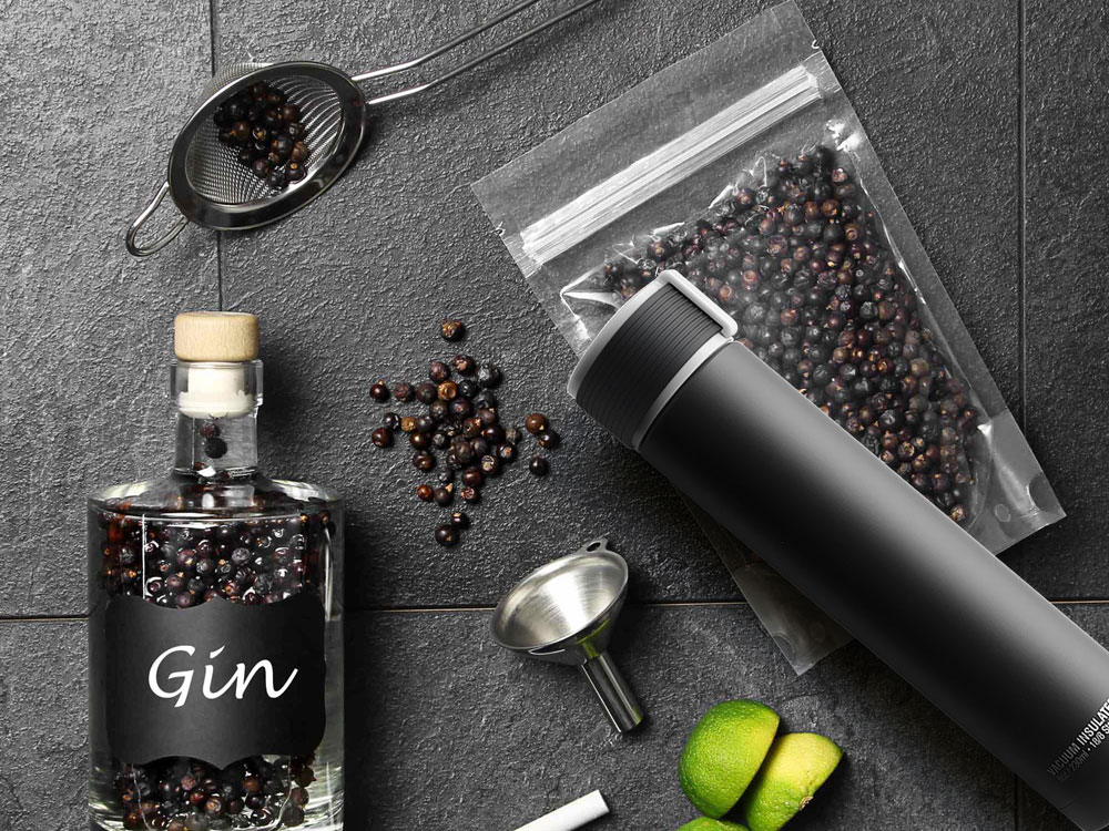 Термос SKINNY MINI, черный-14