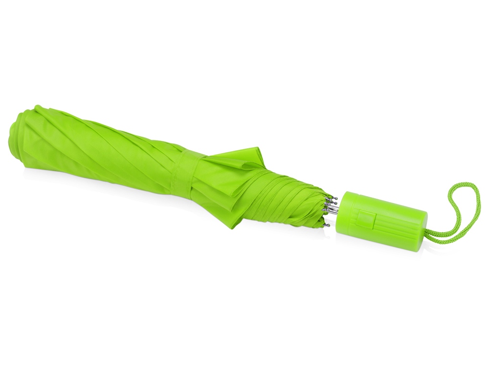 Зонт складной Tulsa, полуавтоматический, 2 сложения, с чехлом, зеленое яблоко-2