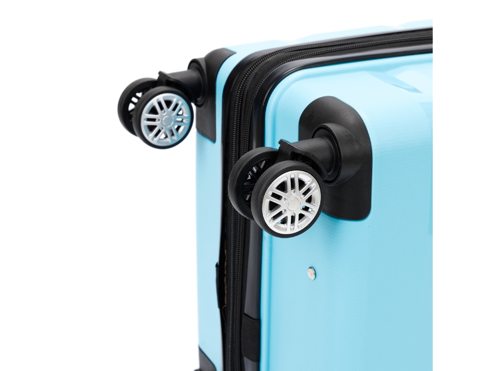Чемодан TORBER В Отпуск, бирюзовый, полипропилен, 40,5 х 25 х 62,5 см, 55 л-8
