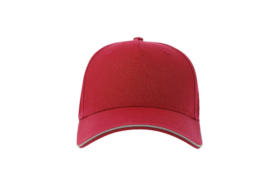 Бейсболка REFLECT-S со светоотражающими деталями, 5 клиньев,  металлическая застежка, красный-5