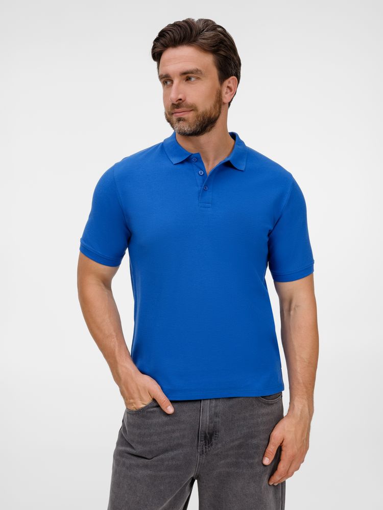 Рубашка поло унисекс Upswing, ярко-синяя-1