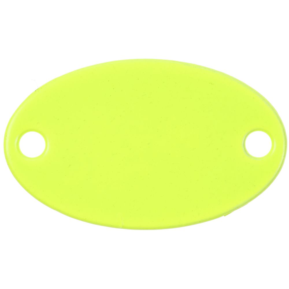 Шильдик металлический Alfa Oval, желтый неон-1