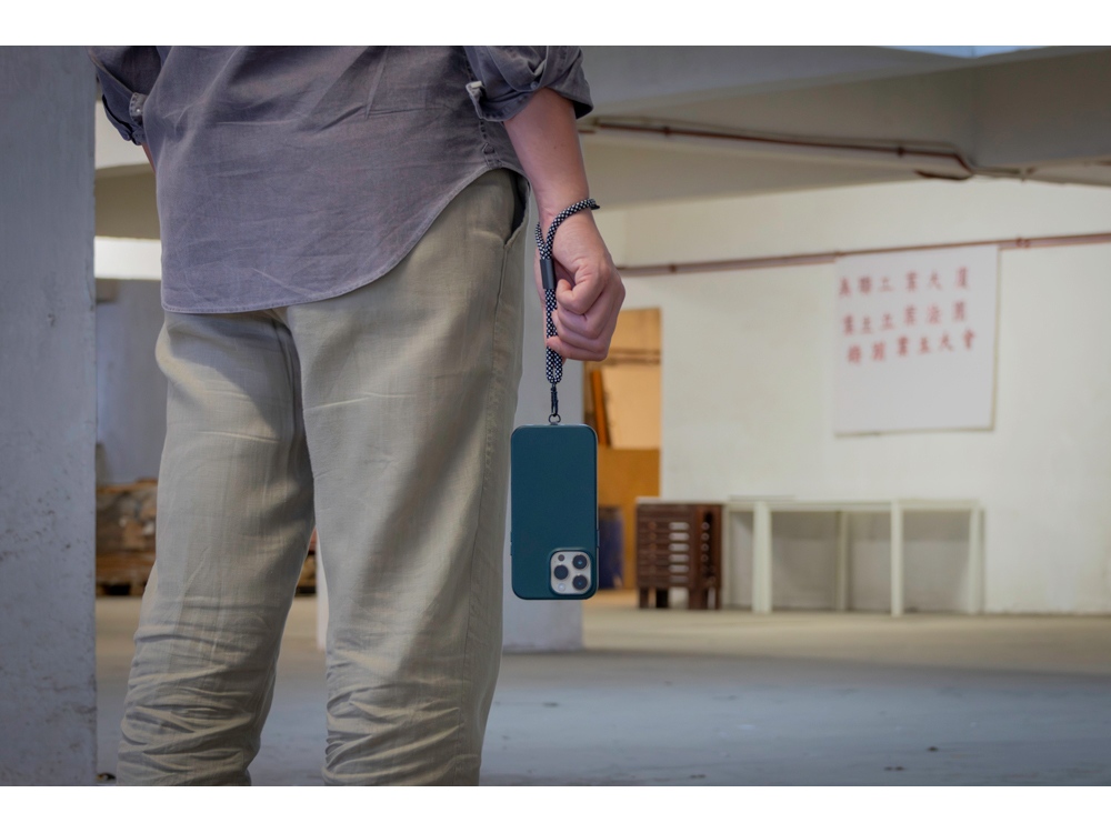 Ремешок-держатель для телефона на запястье Lany Wristband Eco, серый-8