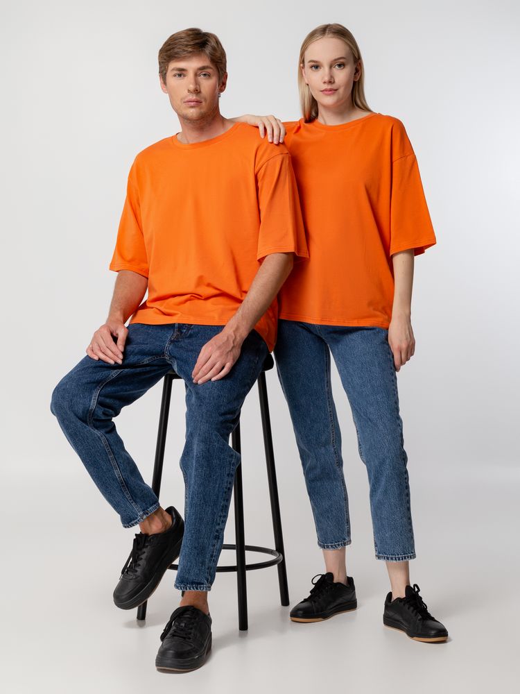 Футболка унисекс оверсайз Street Vibes, оранжевая-5