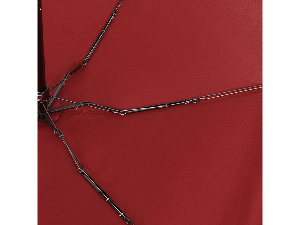 Зонт складной женский TORBER, механика, 5 сложений, красный, каркас алюминий, эпонж, пластиковая ручка, диаметр 91 см-4