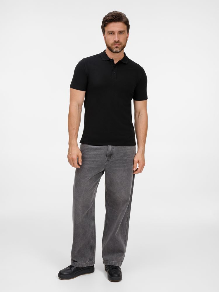 Рубашка поло унисекс Tervise, черная-4