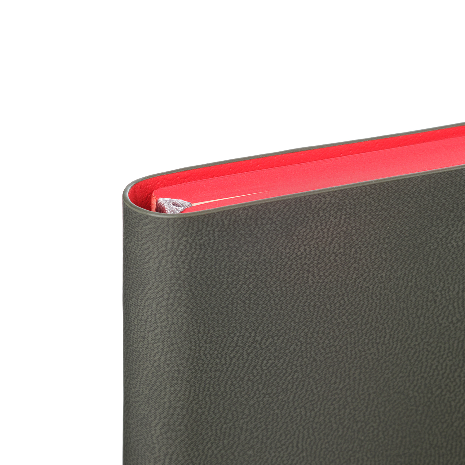 Ежедневник Latte soft touch недатированный, серый/красный-7