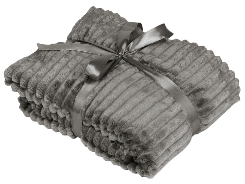 Плед Wave флисовый, серый-6