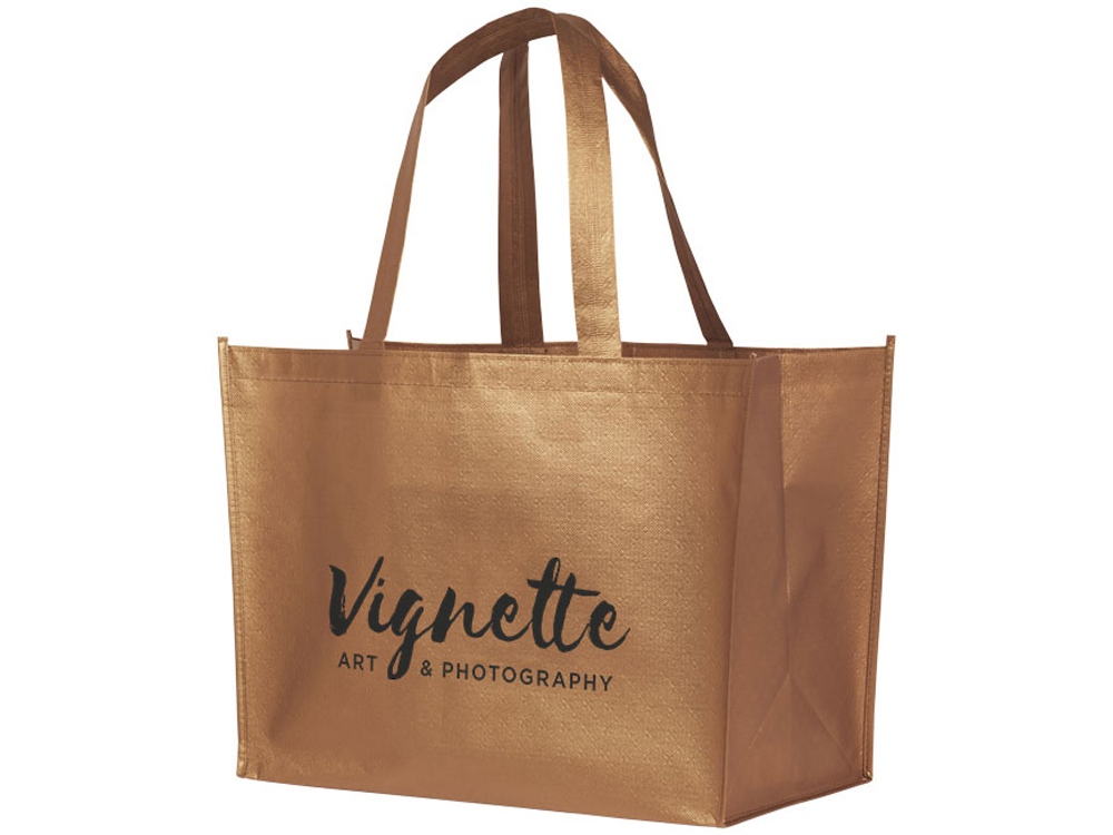 Ламинированная сумка-шоппер Alloy, медно-красный-2