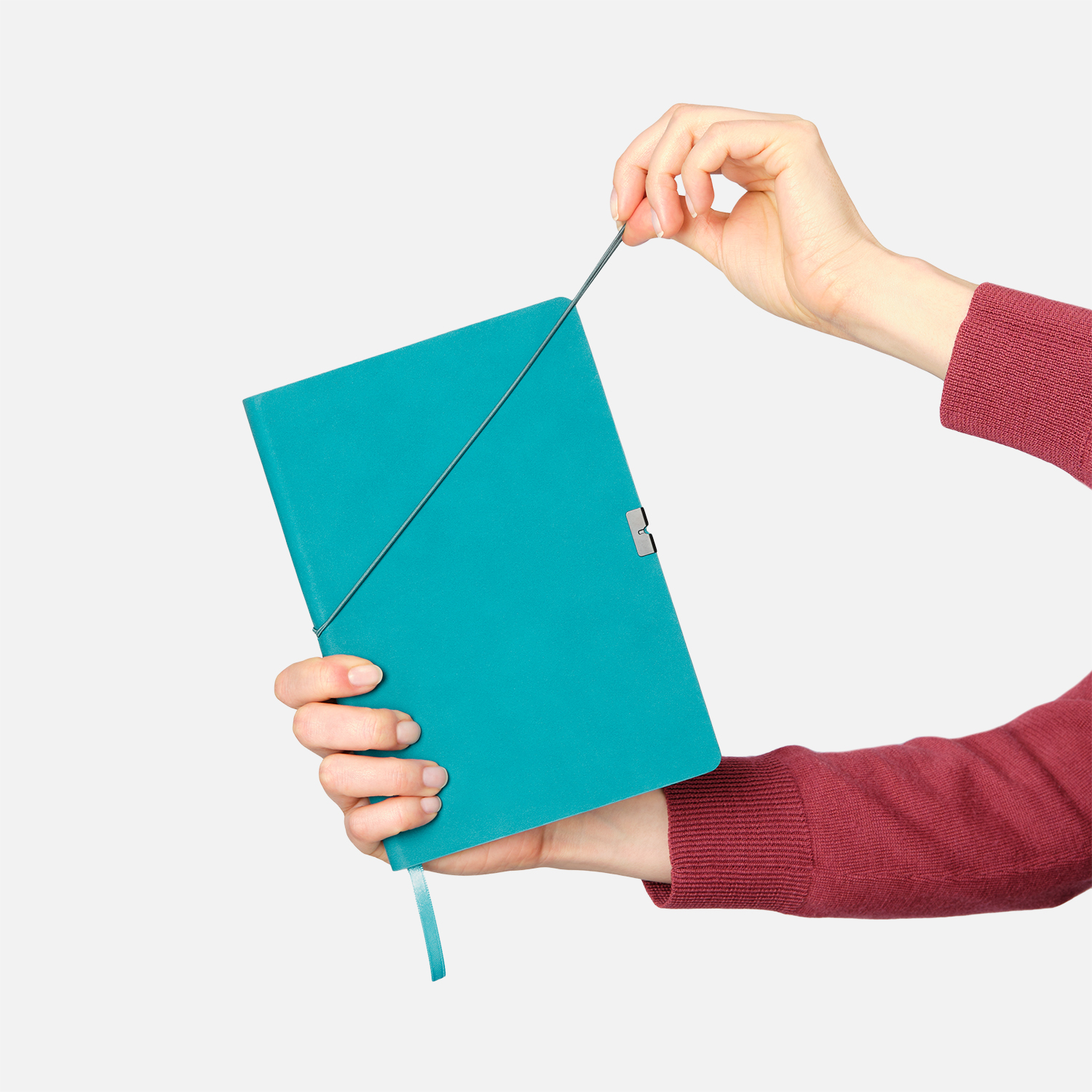 Ежедневник In Velour недатированный, бирюзовый-12