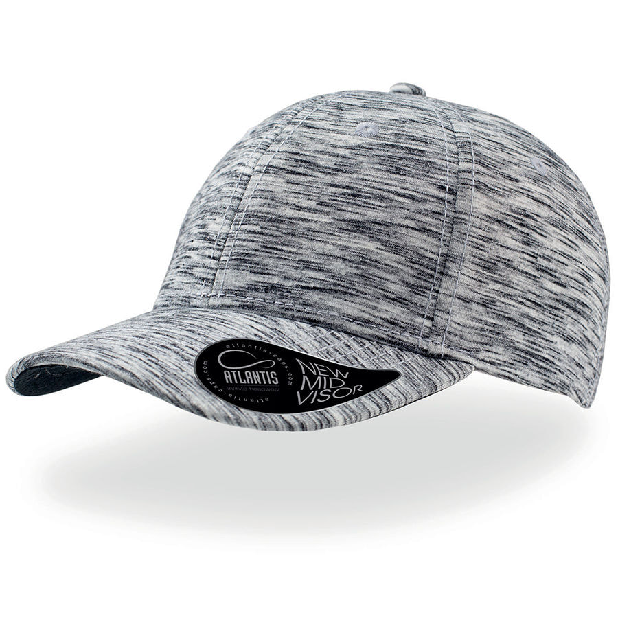 Бейсболка MASH-UP, 6  клиньев,  пластиковая застежка, серый меланж-0
