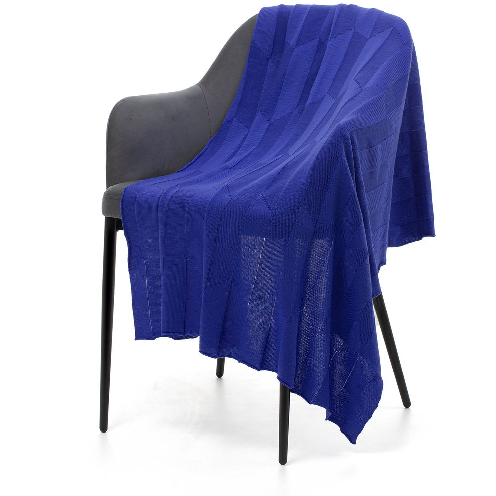 Плед Rombus, синий (василек)-0