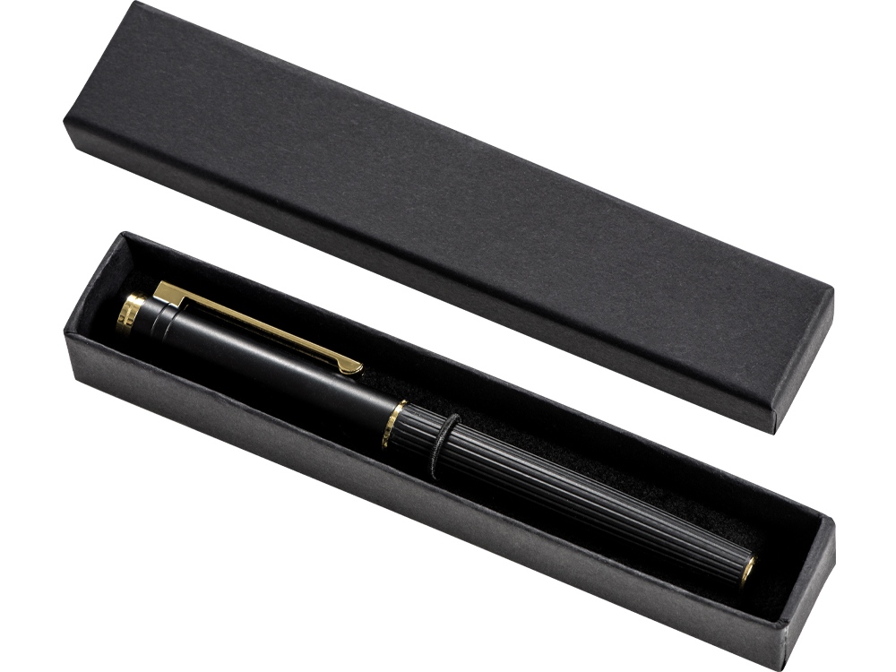 Металлическая ручка-роллер с золотистым слоем Monarch Gold, черная-1