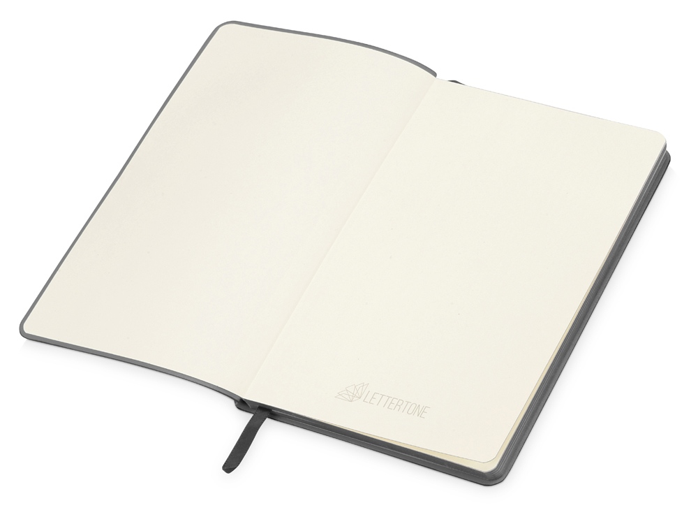 Блокнот Notepeno 130x205 мм с тонированными линованными страницами, серый-1