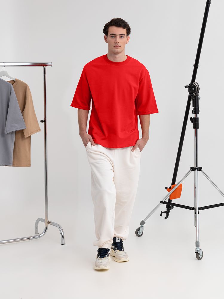 Футболка оверсайз унисекс Kosmos 2.0, красная (алая)-4