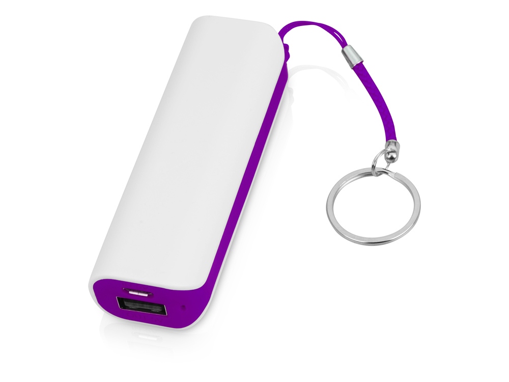 Портативное зарядное устройство (power bank) Basis, 2000 mAh, белый/фиолетовый-0