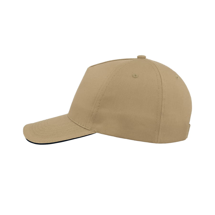 Бейсболка START FIVE SANDWICH, 5 клиньев, застежка на липучке, хаки-3