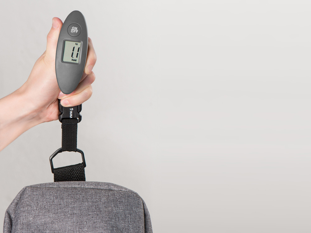 Багажные весы с покрытием soft touch Gravity, серый-3