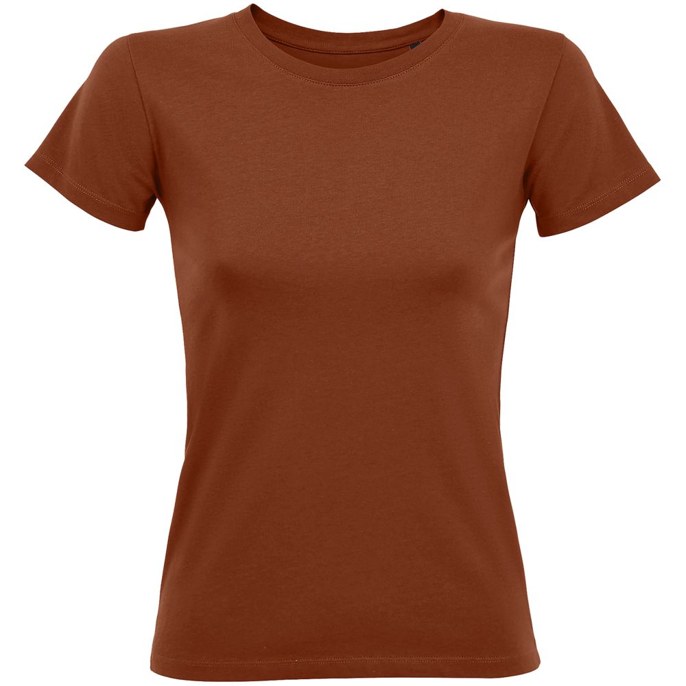 Футболка женская Regent Fit Women, коричневая (терракотовая)-1