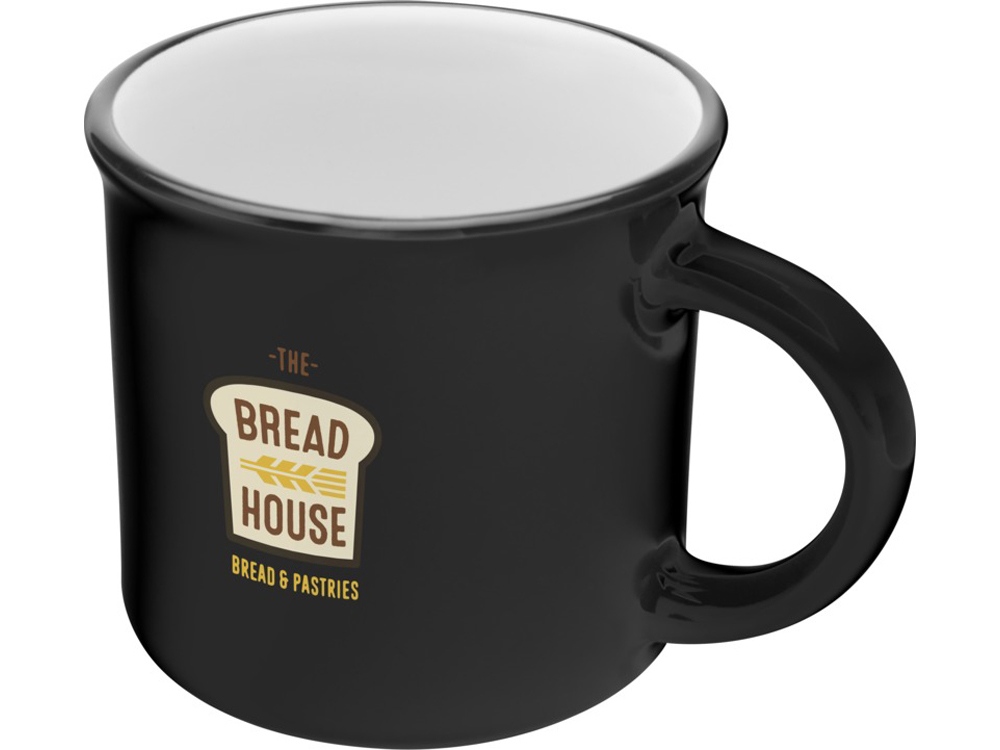 Bari керамическая кружка объемом 240 мл, сплошной черный-3