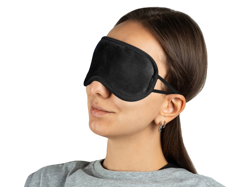 Маска для глаз Dream из полиэстер спандекс плюш, черный-3