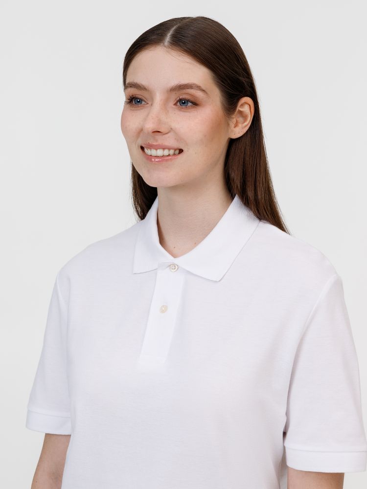 Рубашка поло унисекс Pacific, белая-5