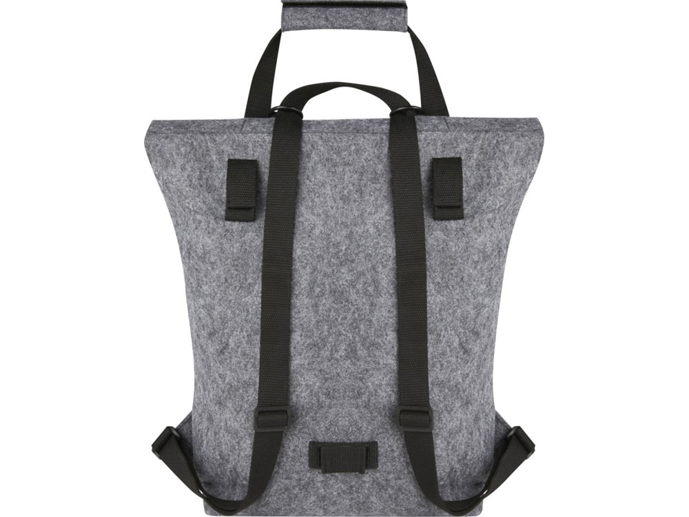 Велосумка Felta 13 л из фетра, переработанного по стандарту GRS, со скручиваемым верхом, средне-серый-2