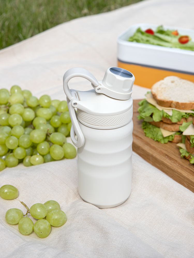 Термобутылка Fujisan 2.0 без логотипа, белая (молочная)-10