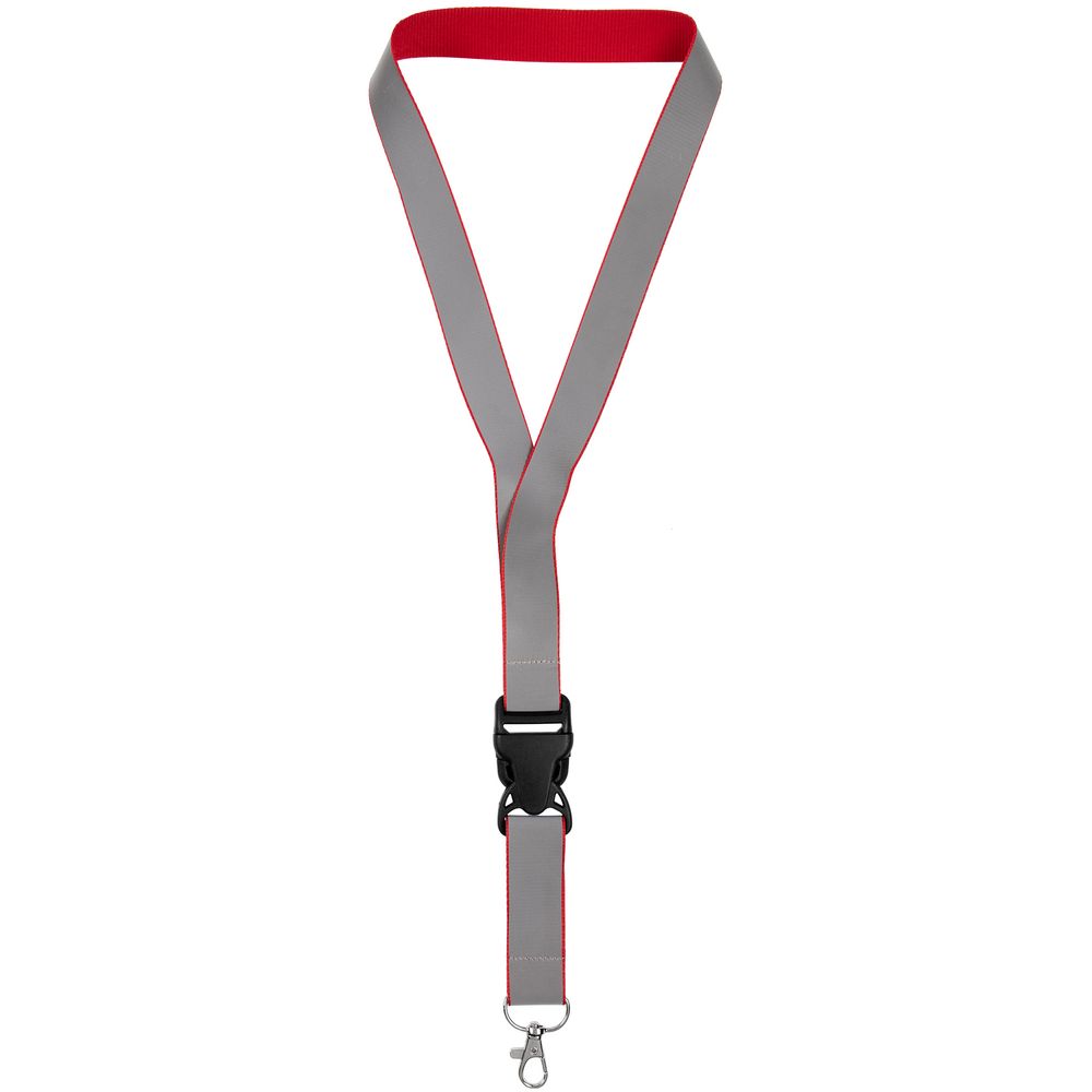 Лента светоотражающая Interlevel, красная с серым-1