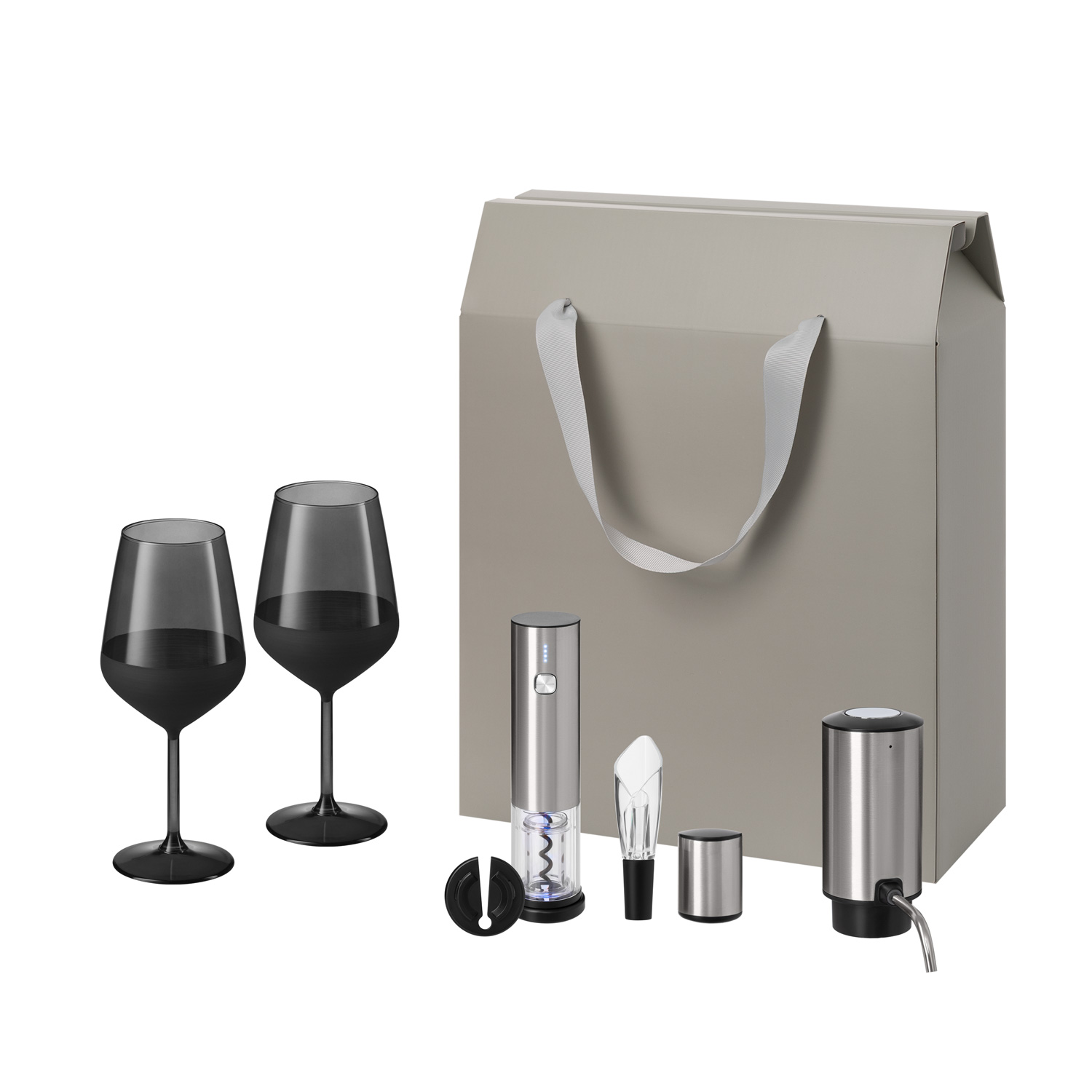 Подарочный набор Блэк Эдишн (Black Edition), Винтаро (Vintaro), Данте (Dante) (2 бокала + набор для вина + аэратор)-0