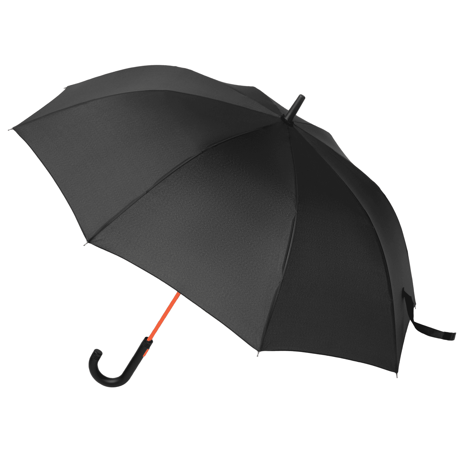 Зонт-трость Quantum, черный/оранжевый-1