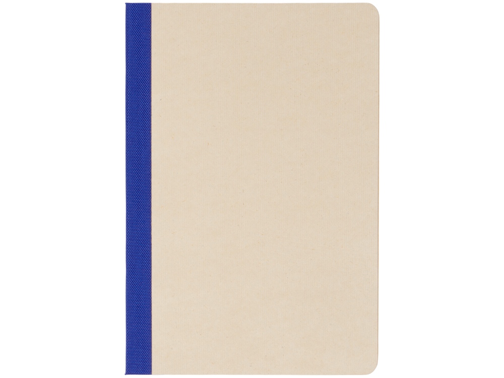 Блокнот А5 из переработанного тростника и RPET Adiantum, 80 листов, гибкая обложка, синий-1