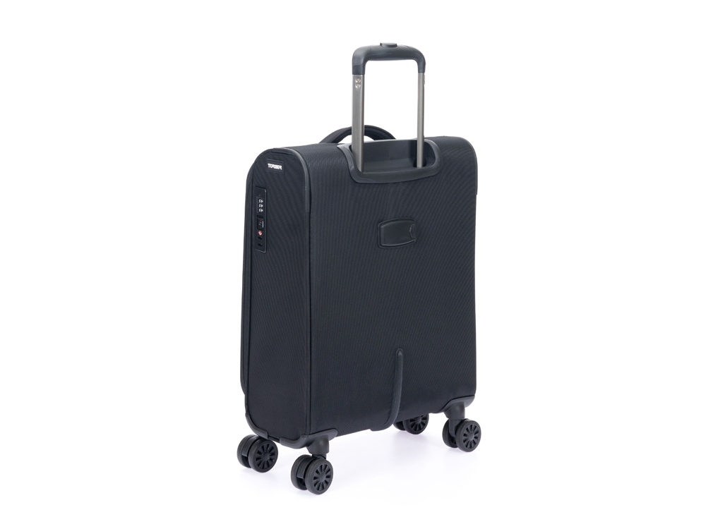 Чемодан TORBER Seyd, чёрный, нейлон 600D, 36,5 х 14 х 54 см, 32 л-1