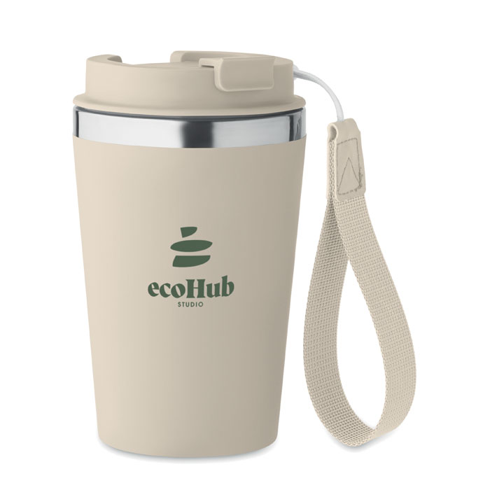 Double wall tumbler 350 ml, бежевый-3