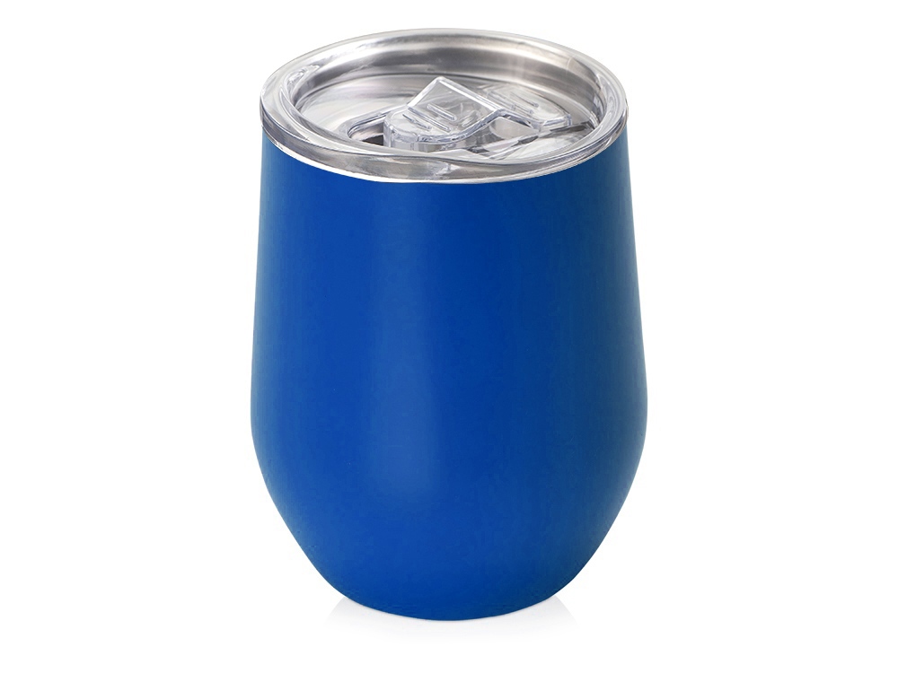 Вакуумная термокружка Sense, непротекаемая крышка, крафтовая упаковка, синий-0