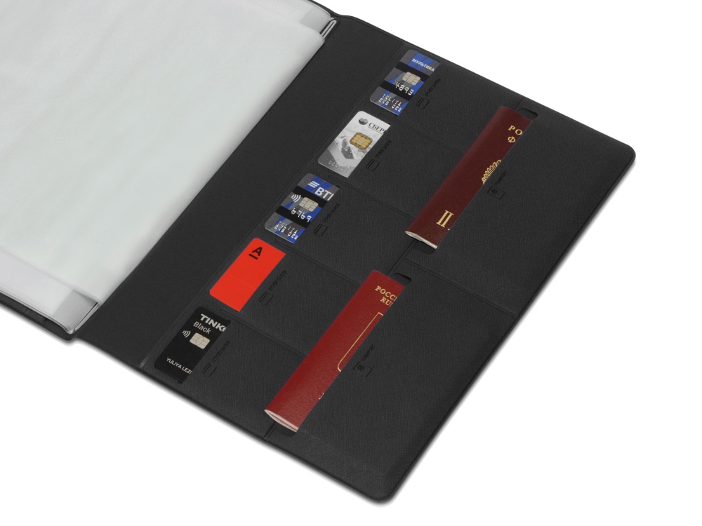 Органайзер Favor для семейных документов на 4 комплекта документов, формат А4, черный-3