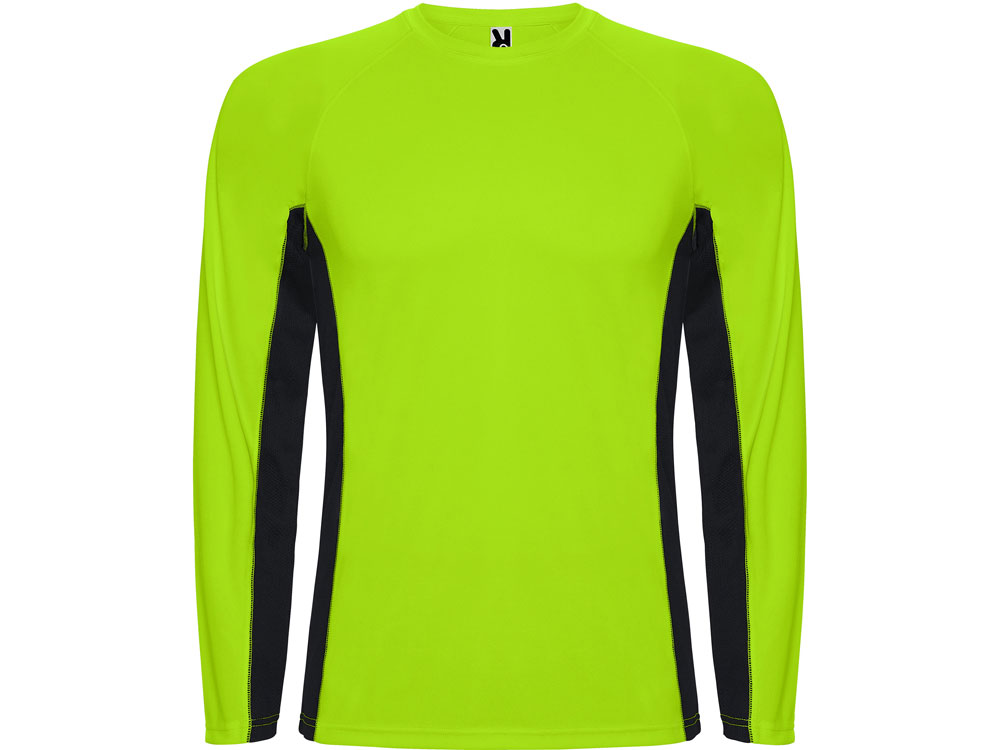 Футболка Shanghai  мужская с длинным рукавом, неоновый зеленый/черный-0