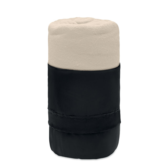 Флисовый дорожный плед из RPET, бежевый-0