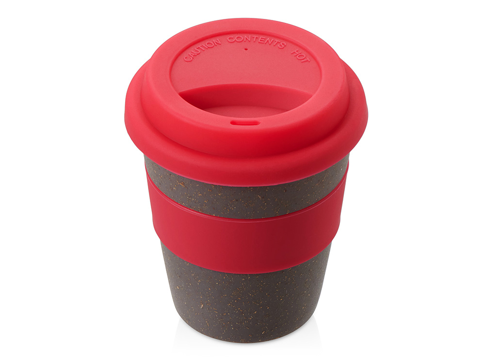 Стакан с силиконовой крышкой Cafe, розовый-0