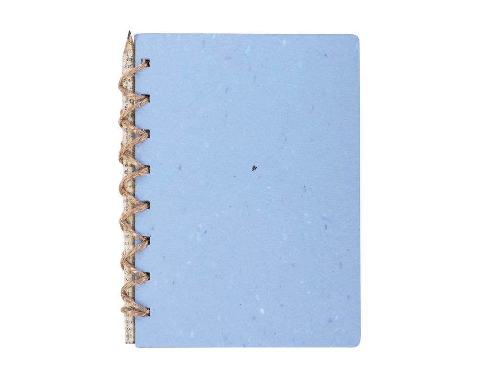 Живой блокнот с семенами цветов, А6, синий-2