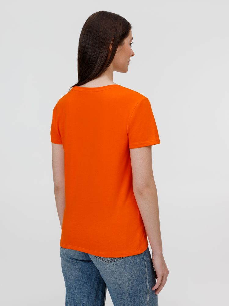 Футболка женская E190 оранжевая-4