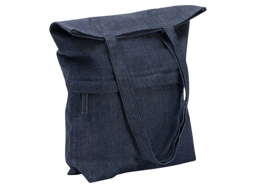 Сумка из переработанной джинсовой ткани Крик (Kirk), синий-1