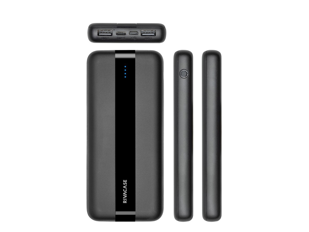 RIVACASE VA2041 (10000 мАч) внешний аккумулятор, черный 12/48-8