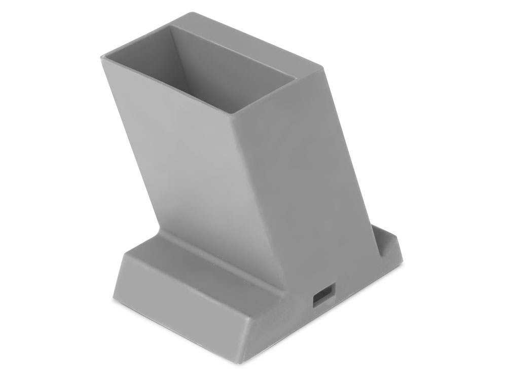 Беспроводная зарядка-подставка с подсветкой Glow box, серый-3