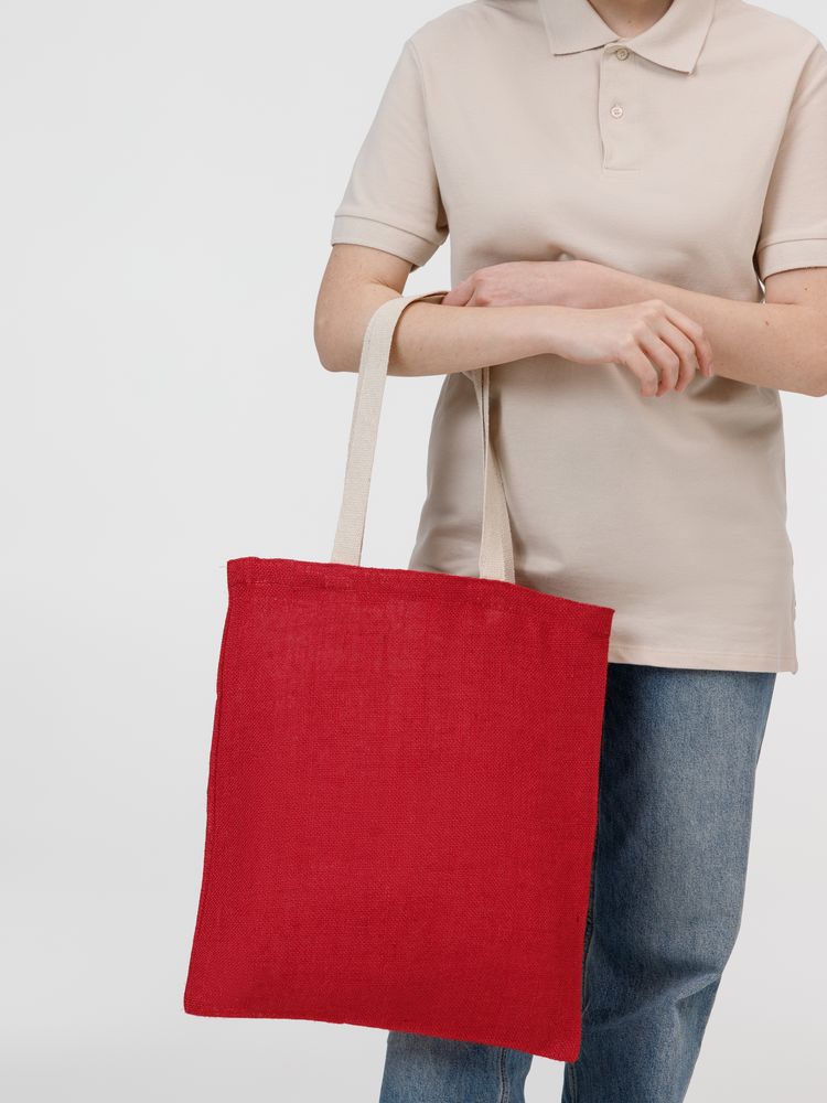 Холщовая сумка на плечо Juhu, красная-6