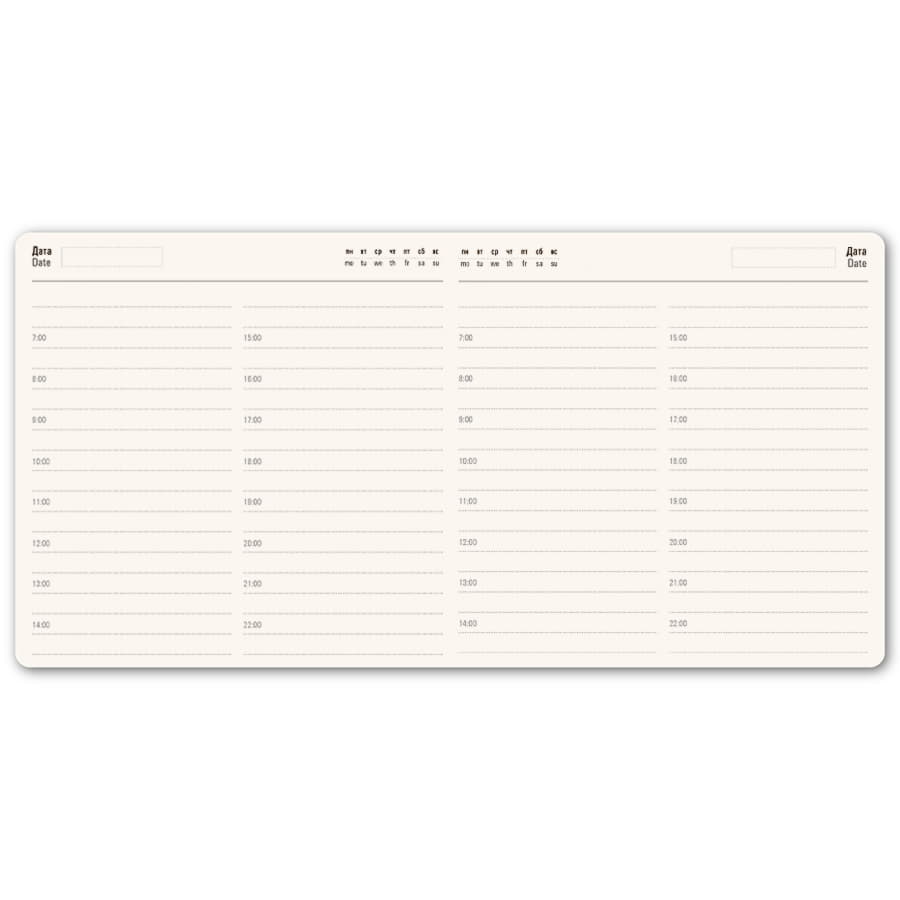 Ежедневник недатированный Scotty, А5-,  бирюзовый, кремовый блок, без обреза, бирюзовый-3