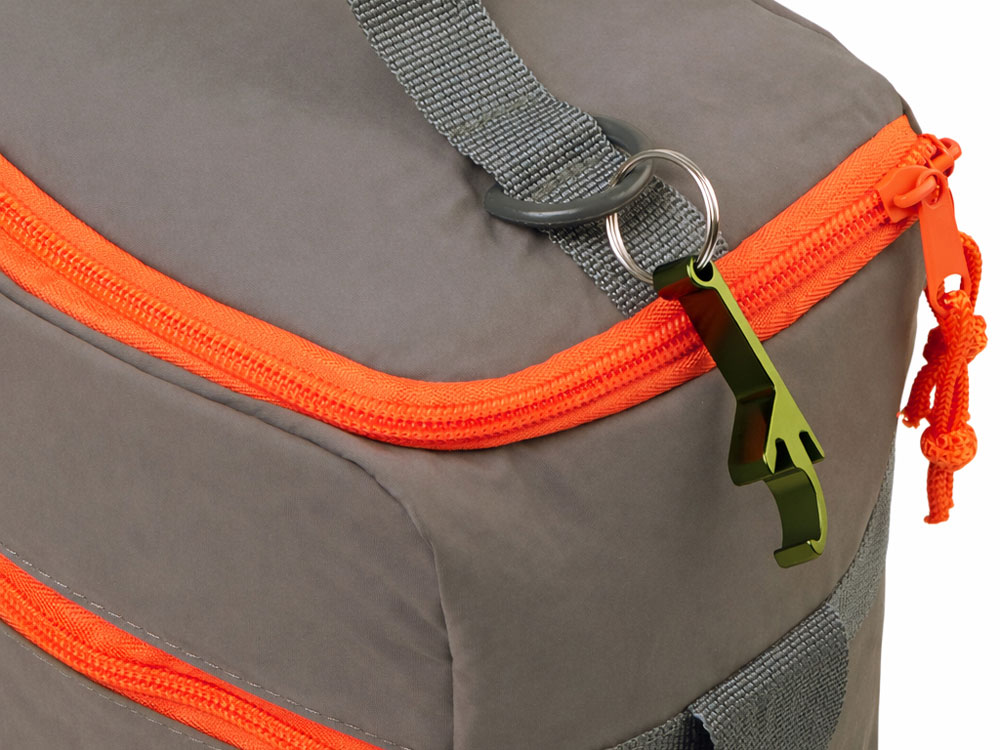 Изотермическая сумка-холодильник Neo Classic c контрастной молнией, серый/оранжевый-9